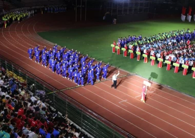 Diễu hành tại Lễ khai mạc Hội khỏe Phù Đổng toàn quốc lần thứ X.